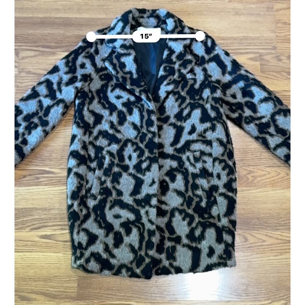 Veronica Beard Camille Leopard Print Cocoon Jacket Brown Chic Size 6 - Picture 7 of 14